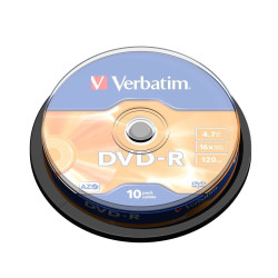 43523 VERBATIM DVD-R 4.7GB 16x Avanced Azo(Tarrina 10)