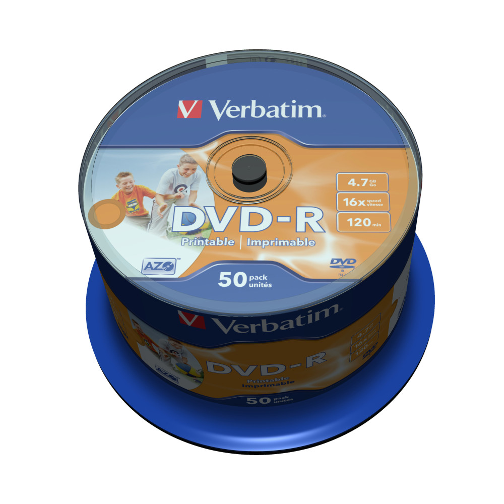 43533 VERBATIM DVD-R 4.7Gb 16x Imprimible (Tarrina 50)