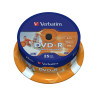 43538 VERBATIM DVD-R 4.7GB 16x Imprimibles brillo (Tarrina 25)