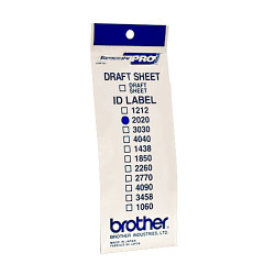 ID2020 BROTHER Etiquetas identificadoras 20X20 - bolsa de 12 hojas