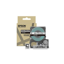 C53S672066 EPSON Cartucho de etiquetas Matte Tape   Clear/Black 18mm(8m)   LK-5TBJ