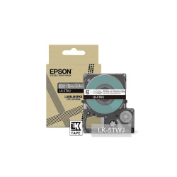 C53S672069 EPSON Cartucho de etiquetas Matte Tape   Clear/White 18mm(8m)   LK-5TWJ