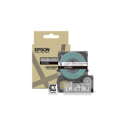 C53S672070 EPSON Cartucho de etiquetas Matte Tape   Clear/White 24mm(8m)   LK-6TWJ