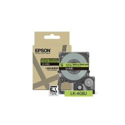 C53S672077 EPSON Cartucho de etiquetas Matte Tape   Green/Black 12mm(8m)   LK-4GBJ