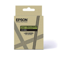 C53S672078 EPSON Cartucho de etiquetas Matte Tape   Green/Black 18mm(8m)   LK-5GBJ