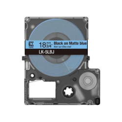 C53S672080 EPSON Cartucho de etiquetas Matte Tape   Blue/Black 12mm(8m)   LK-4LBJ