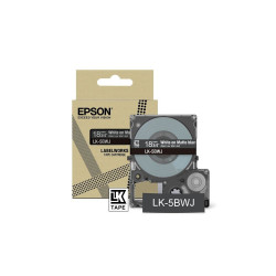 C53S672083 EPSON Cartucho de etiquetas Matte Tape   Black/White 18mm(8m)   LK-5BWJ