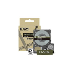 C53S672089 EPSON Cartucho de etiquetas Matte Tape   Khaki/White 18mm(8m)   LK-5QWJ