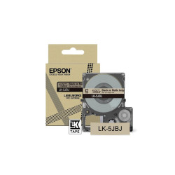C53S672091 EPSON Cartucho de etiquetas Matte Tape   Beige/Black 18mm(8m)   LK-5JBJ