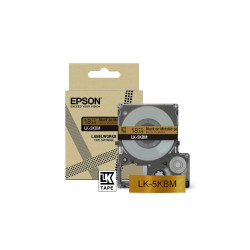 C53S672093 EPSON Cartucho de etiquetas Metallic Tape   Gold/Black 18mm(9m)   LK-5KBM