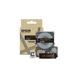 C53S672095 EPSON Cartucho de etiquetas Metallic Tape   Black/Gold 18mm(9m)   LK-5BKP