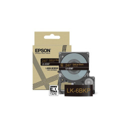 C53S672096 EPSON Cartucho de etiquetas Metallic Tape   Black/Gold 24mm(9m)   LK-6BKP