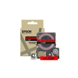 C53S672099 EPSON Cartucho de etiquetas Colour Tape   Fluorescent Red/Black 12mm(5m)   LK-4RBF