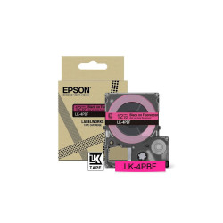 C53S672100 EPSON Cartucho de etiquetas Colour Tape   Fluorescent Pink/Black 12mm(5m)   LK-4PBF