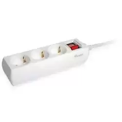 245551 EQUIP REGLETA CON 3 TOMAS CABLE DE 1´5 METROS Y BOTÓN DE APAGADO Y ENCENDIDO