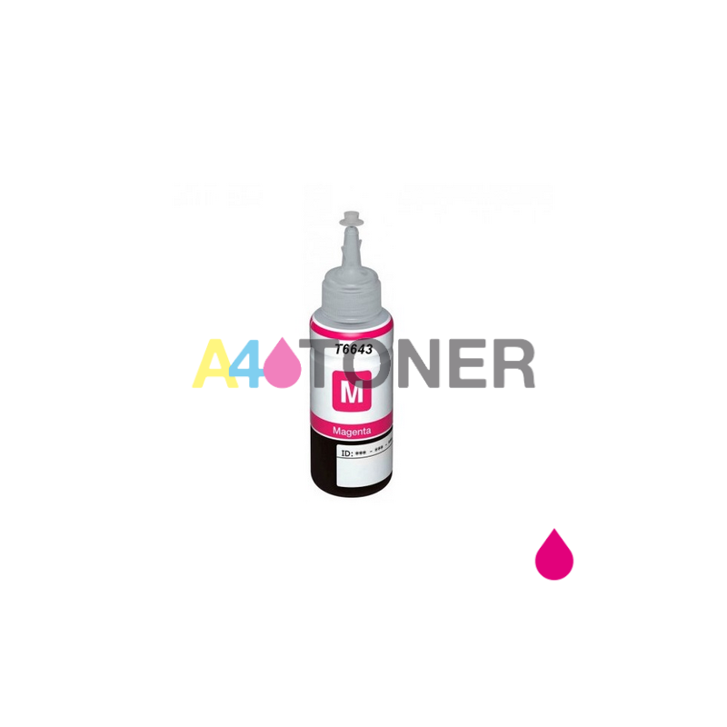 T6643 botella de tinta magenta compatible con Epson T6643