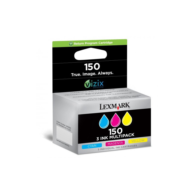 14N1910E Lexmark Pack 4 cartuchos (CMYK) Retornables 150