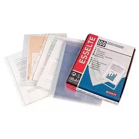 46106 ESSELTE FUNDA PP CRISTAL 16 TALADROS FOLIO 80 MICRAS -100U-