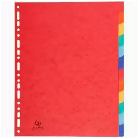 2412E EXACOMPTA SEPARADORES NATURE FUTURE CARTULINA LUSTRADA 225GR 12 POSICIONES A4+ C/SURTIDOS