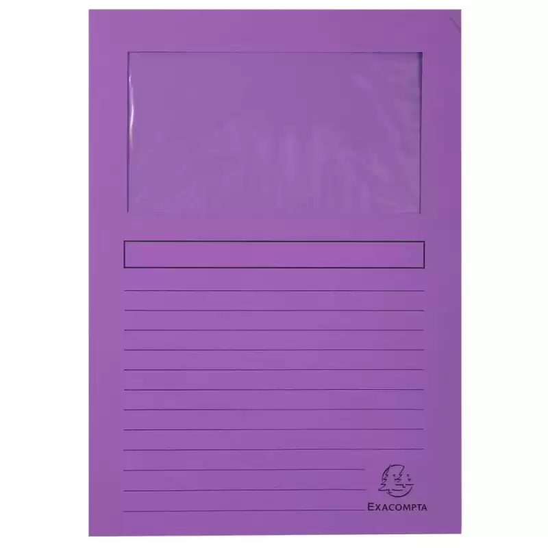 50101E EXACOMPTA SUBCARPETA A4 FOREVER CON VENTANA VIOLETA 120GR -100U-