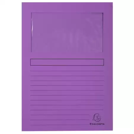 50101E EXACOMPTA SUBCARPETA A4 FOREVER CON VENTANA VIOLETA 120GR -100U-