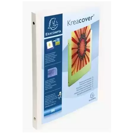 51189E EXACOMPTA CARPETA DE ANILLAS 4X15MM KREA COVER A4 PERSONALIZABLE PP OPACO BLANCO