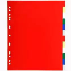93H EXACOMPTA SEPARADORES 12 POSICIONES A4+ PP FLEXIBLE COLORES NEUTROS