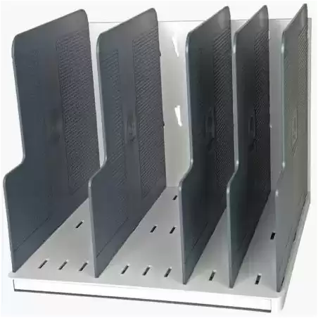 390740D EXACOMPTA MODULOTOP CLASIFICADOR VERTICAL CON 5 SEPARADORES A4+ GRIS CLARO/GRIS RATÓN