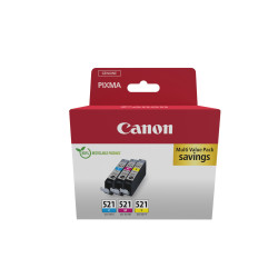 2934B015 CANON CLI521CMY MULTI ECOPACK pack 3-colores carton