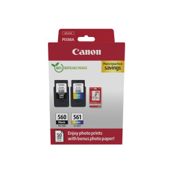 3713C008 CANON Pack 2 PG560/CL561 Photo Value Pack ECO + Photo Paper PP-201 carton