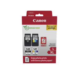 5224B012 CANON CARTUCHO NEGRO/COLOR PG-541L/CL-541XL + PAPEL FOTO 4X6 (GP-501 50H)