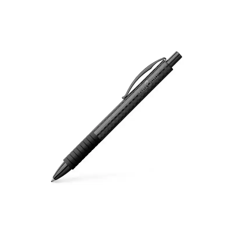 148888 FABER CASTELL BOLÍGRAFO ESSENTIO CARBONO B TINTA NEGRA RECARGABLE NEGRO