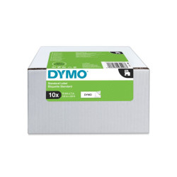 2093096 DYMO Cinta LM D1 Multipack 9mmx7m  VALUE PACK (S0720680 10 rollos) Negro/blanco
