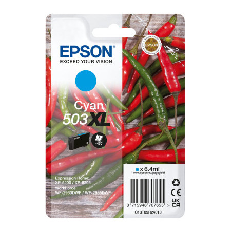 C13T09R24020 EPSON Tinta cian 503XL Pimientos