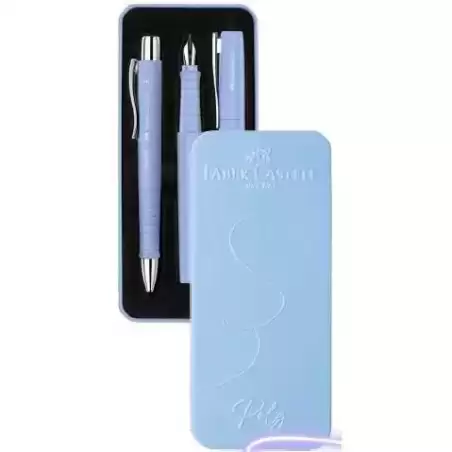 241053 FABER CASTELL SET DE REGALO CON PLUMA Y BOLÍGRAFO POLY XB AZUL CARIBE
