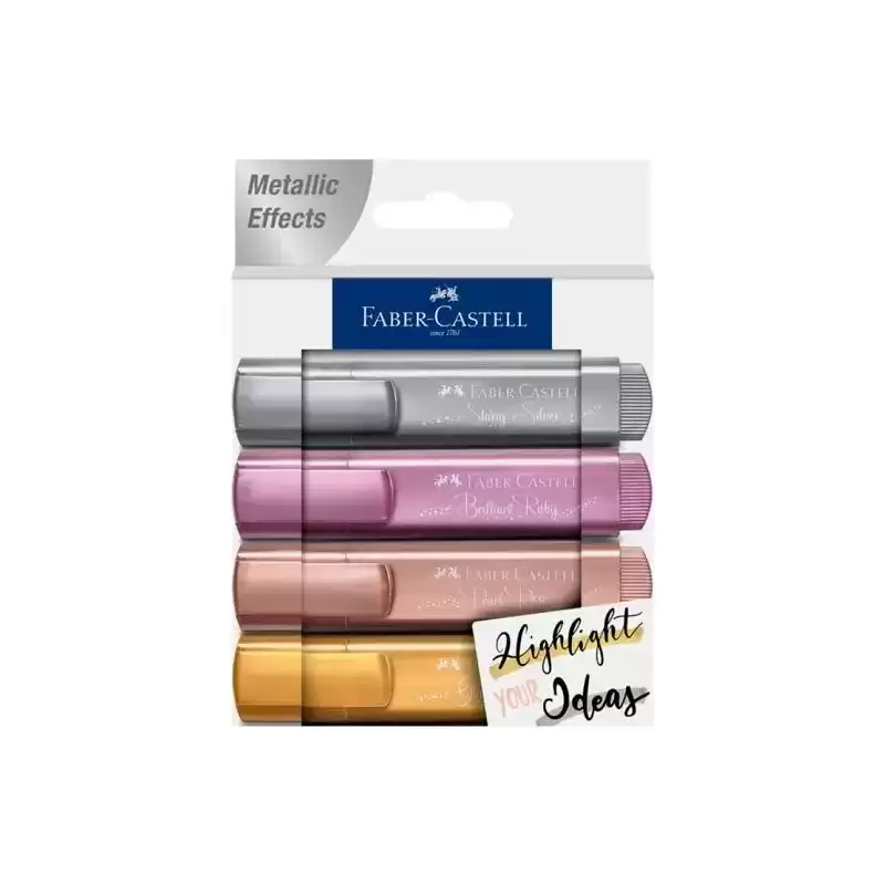254674 FABER CASTELL MARCADOR TEXTLINER 46 SURTIDO METÁLICO -4U-