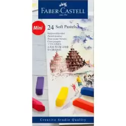 128224 FABER CASTELL TIZAS PASTELES BLANDAS MINI ESTUCHE 24U C/SURTIDOS