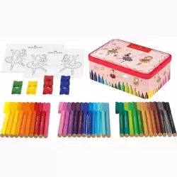155534 FABER CASTELL 33 ROTULADORES CONNECTOR BAILARINA + ACCESORIOS C/SURTIDOS CAJA REGALO METÁLICA 45 PIEZAS