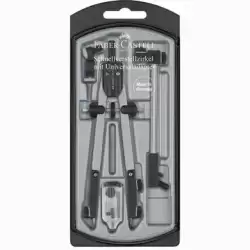 174045 FABER CASTELL COMPÁS DE AJUSTE RÁPIDO ADAPTADOR UNIVERSAL ALARGADERA Y ACCESORIOS