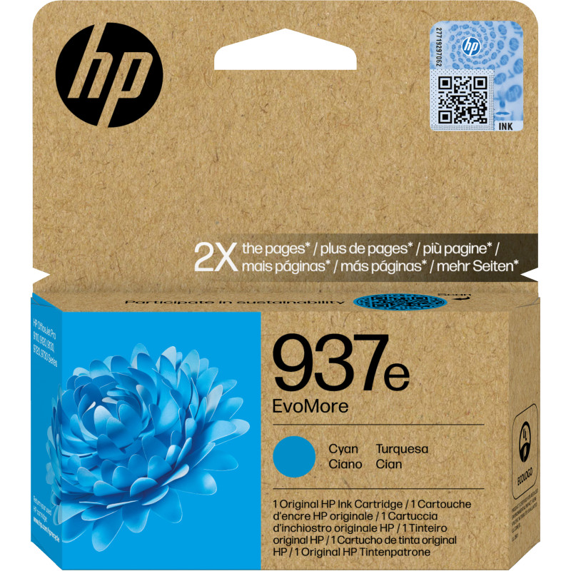 4S6W6NESE1 HP 937e Cartucho Cian OfficeJet Pro 9110b