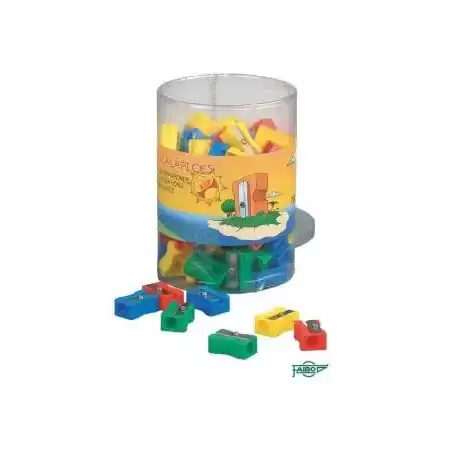 PB2 FAIBO AFILALÁPICES FORMA RECTANGULAR PLÁSTICO C/SURTIDOS BOTE 100 UD