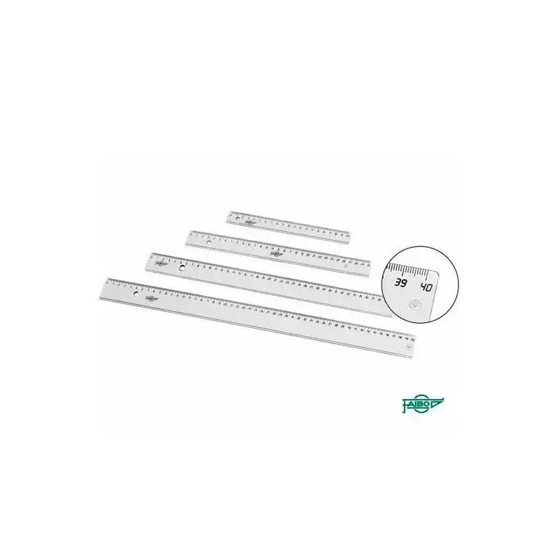 21130 FAIBO REGLA ESCOLAR 30CM TRANSPARENTE
