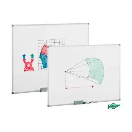 11-4 FAIBO PIZARRA BLANCA ESTRATIFICADA MARCO DE ALUMINIO CON CAJETÍN 122X150CM