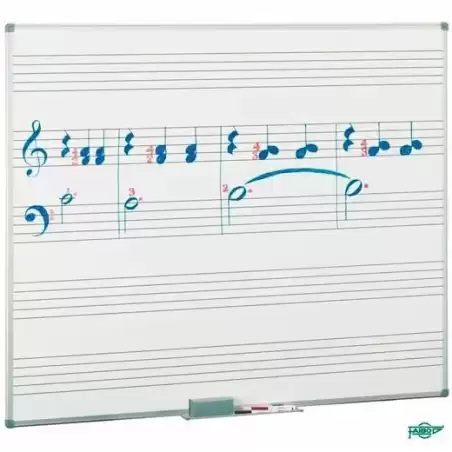 11P-5 FAIBO PIZARRA BLANCA CON PENTAGRAMAS 122X200CM MARCO DE ALUMINIO