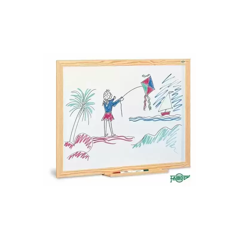 402-2IND FAIBO PIZARRA BLANCA ESTRATIFICADA MARCO DE MADERA SIN CAJETIN 80X120CM