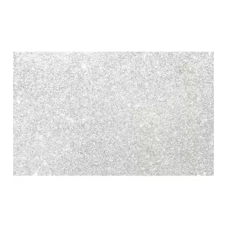 572ZG40 FAMA GOMA EVA 50X70CM GROSOR 2MM GLITTER BLANCO PACK 10 UD