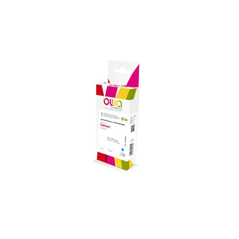 K20706OW ARMOR Owa INKJET Remanufactured CLI571XL C para Canon CLI-571XL M Magenta Box 870p