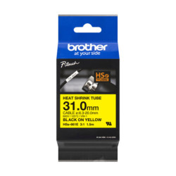 HSE661E BROTHER Cinta tubo termorretractil. Texto negro sobre fondo amarillo. PTP900W