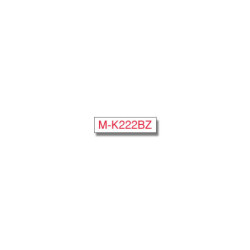 MK222BZ BROTHER Cinta No laminada Blanco / rojo 9 mm