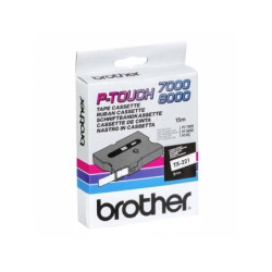 TX221 BROTHER Cinta laminada Blanco/Negro